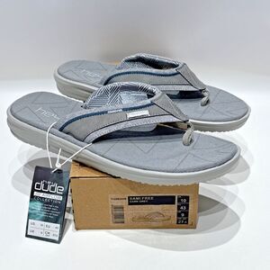 NWB Hey Dude Sami Free Dark Grey Flip Flop Thong Sandals Men’s Size 10